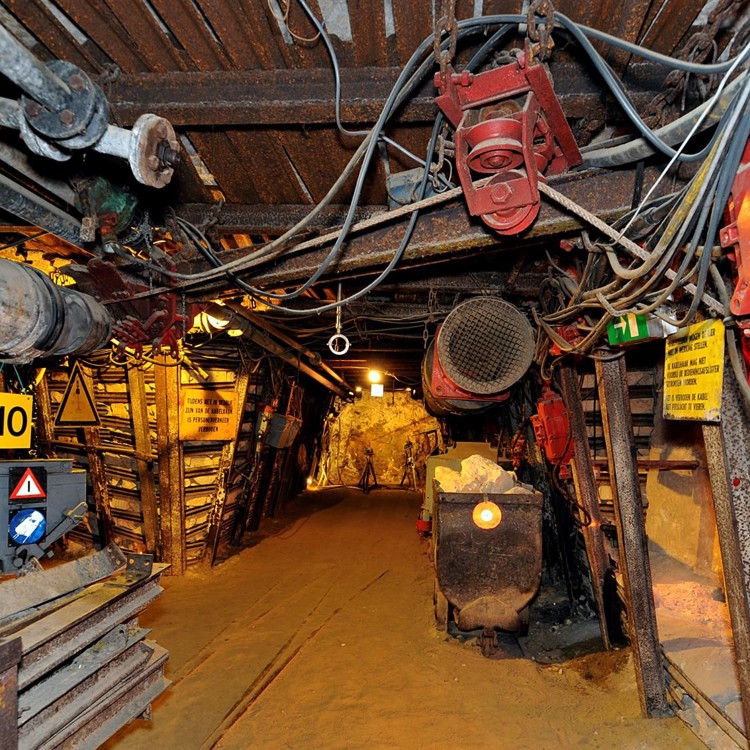 Binnenaanzicht in de Steenkolenmijn in Valkenburg