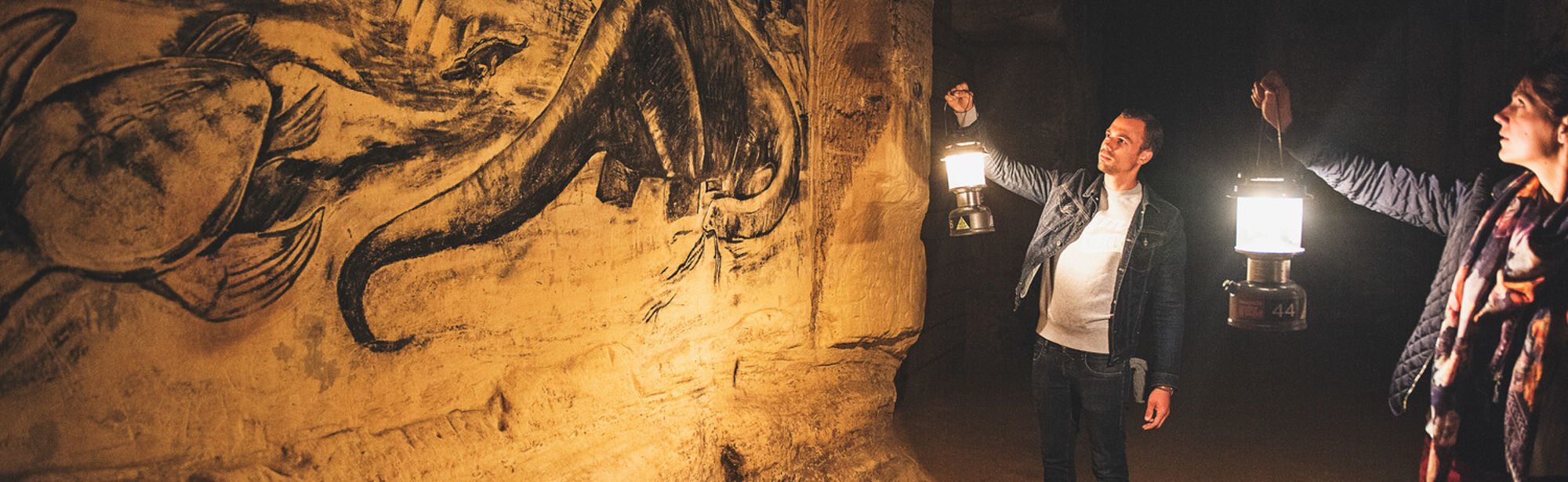Tekening Grotten Noord Mergel Dinosaurus Underground Maastricht Marketing Jonathan Vos