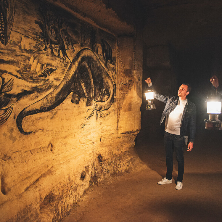 Grot tekening in de grot Sint Pietersberg