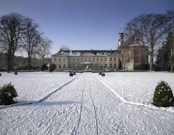Château St. Gerlach in de sneeuw